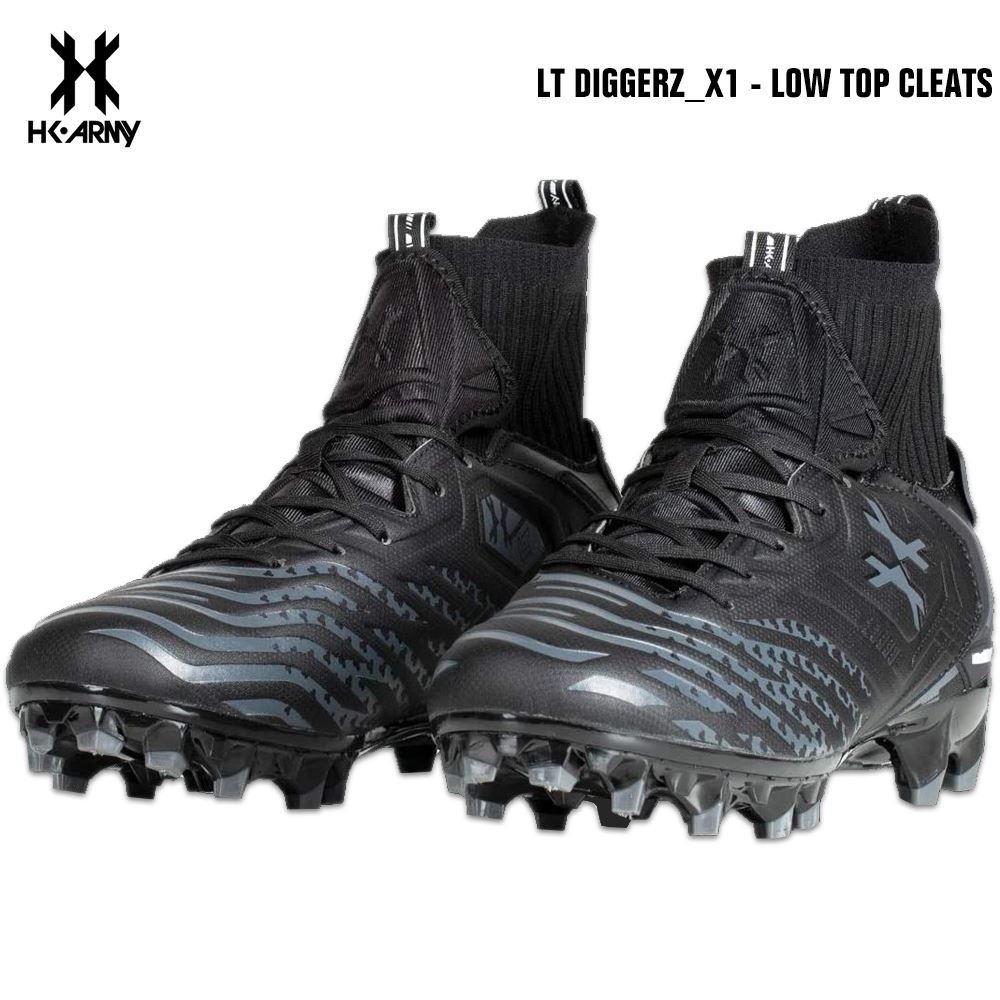 HK Army LT Diggerz_1 Low Top Paintball Cleats - Black/Grey HK Army