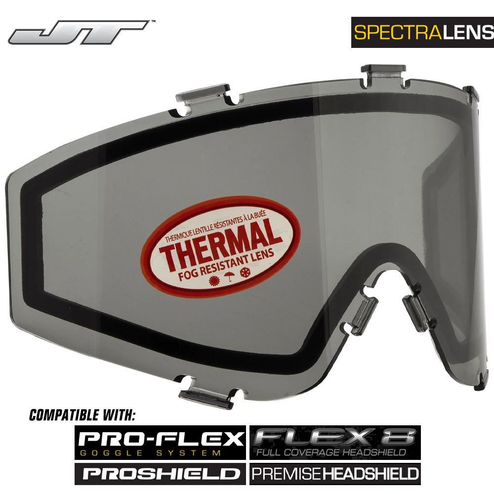 JT Spectra Paintball Mask Dual-Pane Thermal Replacement Lens - Smoke JT Paintball