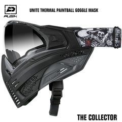 Push Unite Thermal Paintball Goggle Mask - The Collector Black / Grey (Clear Gradient Lens) Push Paintball