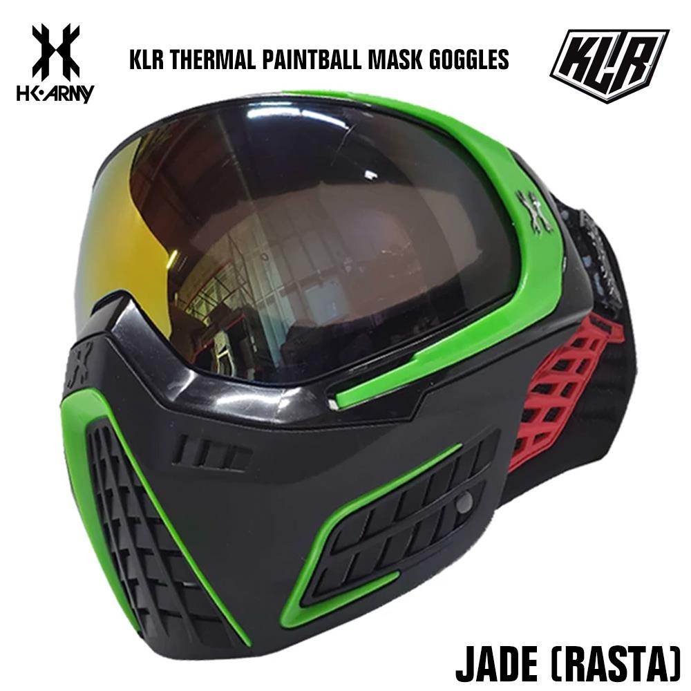 HK Army KLR Thermal Anti-Fog Paintball Mask Goggles - Jade (Rasta) HK Army