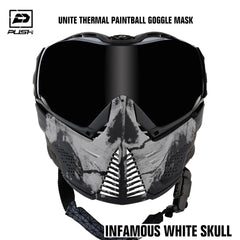 Push Paintball Unite Thermal Paintball Goggle Mask - Infamous White Skull Push Paintball