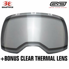 Empire EVS Thermal Paintball Mask - Black / Orange - Ninja & Clear Thermal Lenses Empire