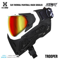 HK Army SLR Thermal Paintball Mask Goggles - Trooper (White/Black/Black) - Scorch Thermal Lens HK Army