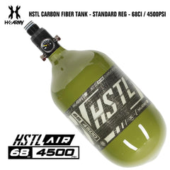 HK Army HSTL 68/4500 Carbon Fiber HPA Compressed Air Paintball Tank System - Standard Reg - Olive HK Army