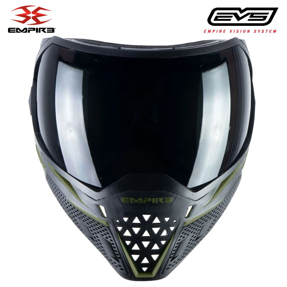 Empire EVS Thermal Paintball Mask - Black / Olive - Ninja & Clear Thermal Lenses Empire