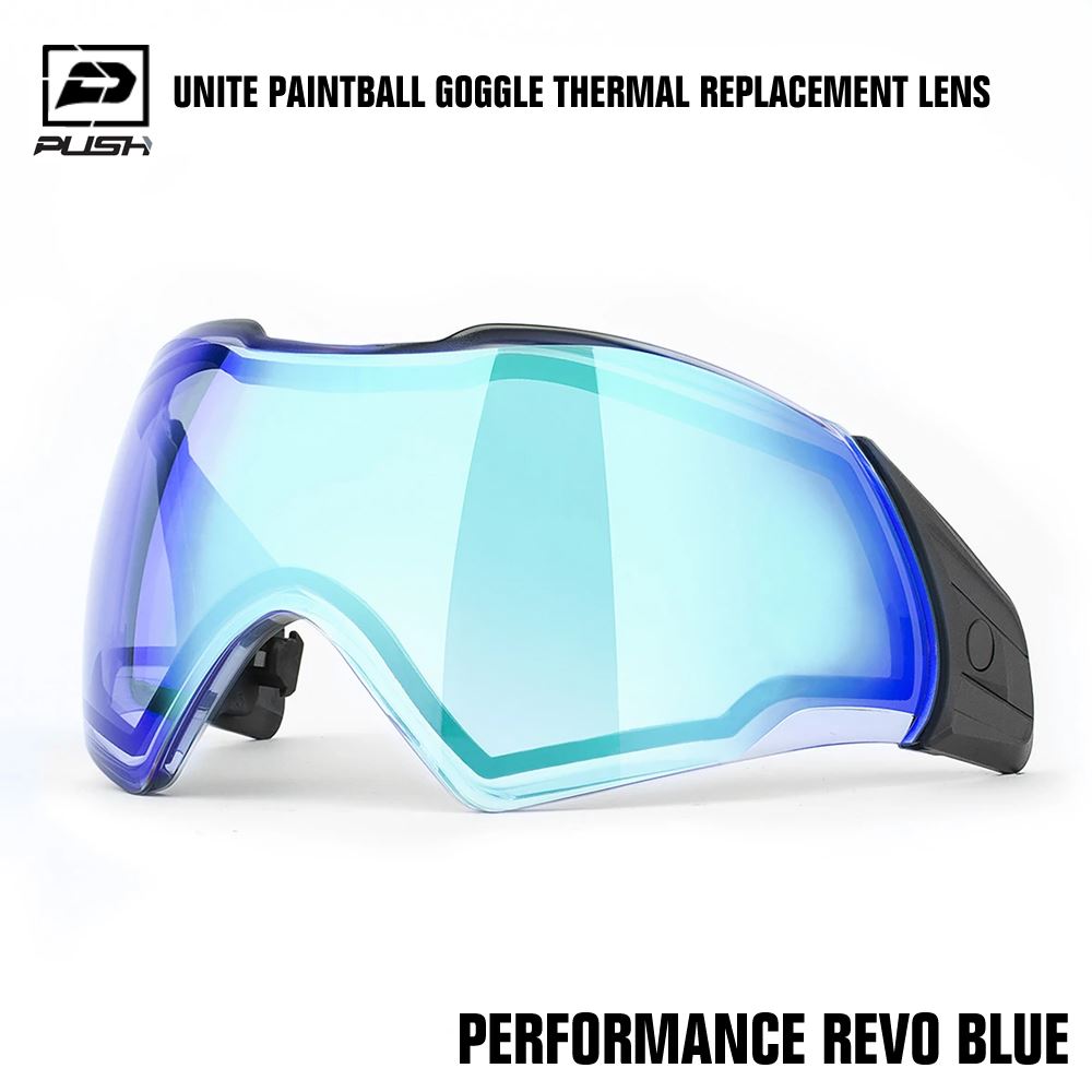 Push Paintball Unite Paintball Goggle Mask Thermal Replacement Lens - Performance REVO Blue Push Paintball