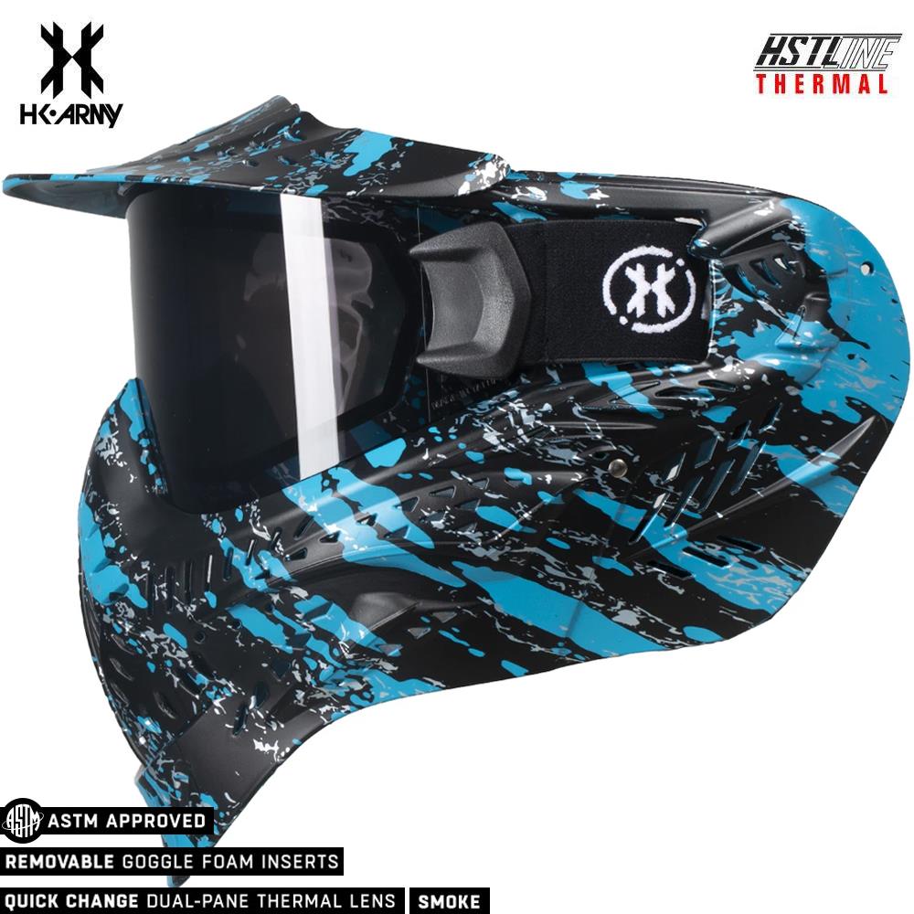 HK Army HSTL Goggle Thermal Dual Paned Paintball Mask - Fracture Black/Turquoise HK Army
