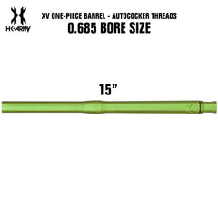 HK Army XV One-Piece Paintball Barrel - Autococker - Dust Neon Green - 0.685 Bore Size HK Army