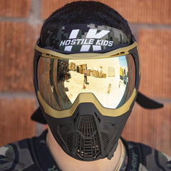 HK Army SLR Thermal Paintball Mask Goggles - Midas (Gold/Black) - Prestige Gold Thermal Lens HK Army