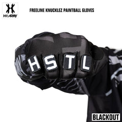 HK Army Freeline Knucklez Paintball Gloves - Blackout HK Army