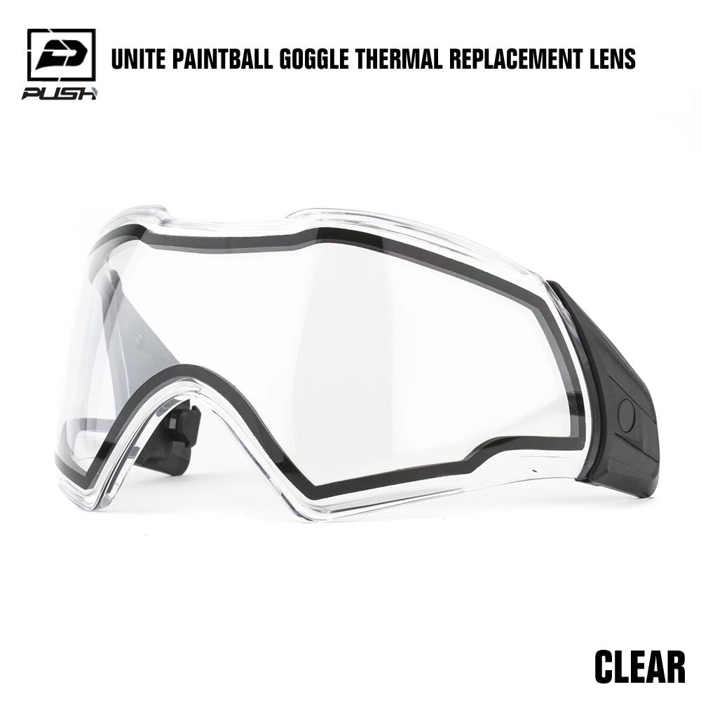 Push Paintball Unite Paintball Goggle Mask Thermal Replacement Lens - Clear Push Paintball