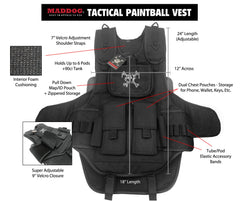 Maddog Tactical Vest w/ Pods & Standard Remote Coil Paintball Package Maddog