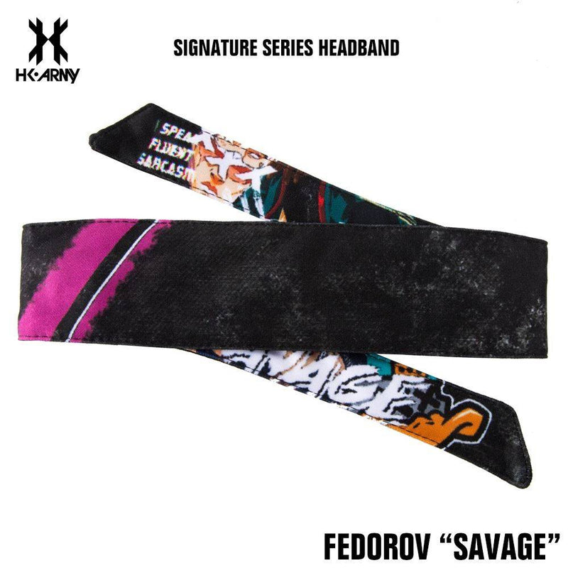 HK Army Headband Signature Series Fedorov Savage with terry cloth pad for sweat protection and comfort, 43in long and 2.5in wide