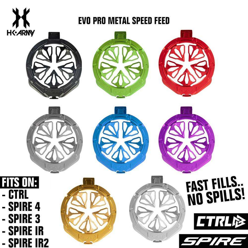 HK Army Evo Pro Metal Speed Feed Paintball Loader Accessory - CTRL, Spire 4, Spire 3, Spire IR, Spire IR2 HK Army
