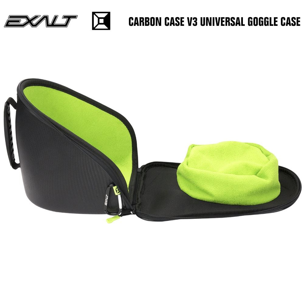Exalt Carbon Universal Paintball Goggle Mask Microfiber Travel Case V3 - Black Exalt