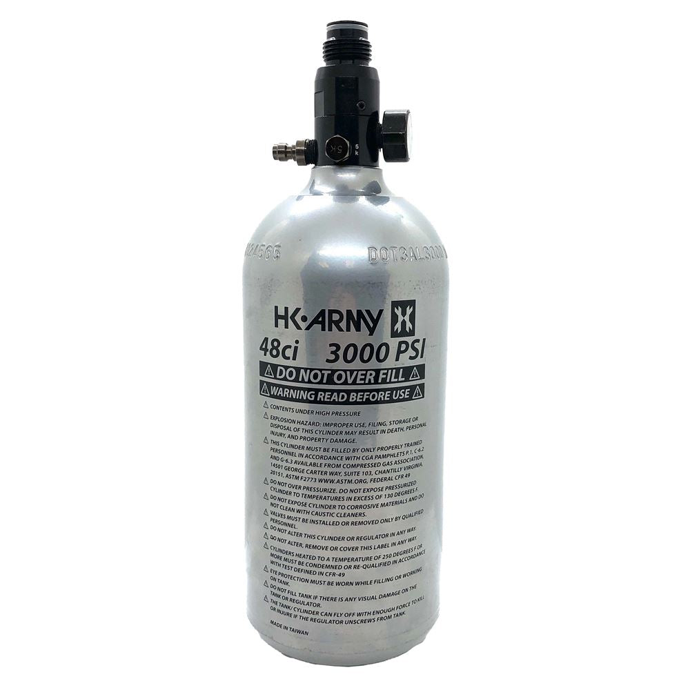 Maddog HK Army 48ci/3000psi Compressed Air HPA Paintball Tank and Fill Nipple Protector Combo - Gunmetal HK Army