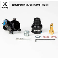 HK Army Hex 68/4500 Extra Lite Carbon Fiber Compressed Air HPA Paintball Tank - V2 Pro Reg - Black/White HK Army