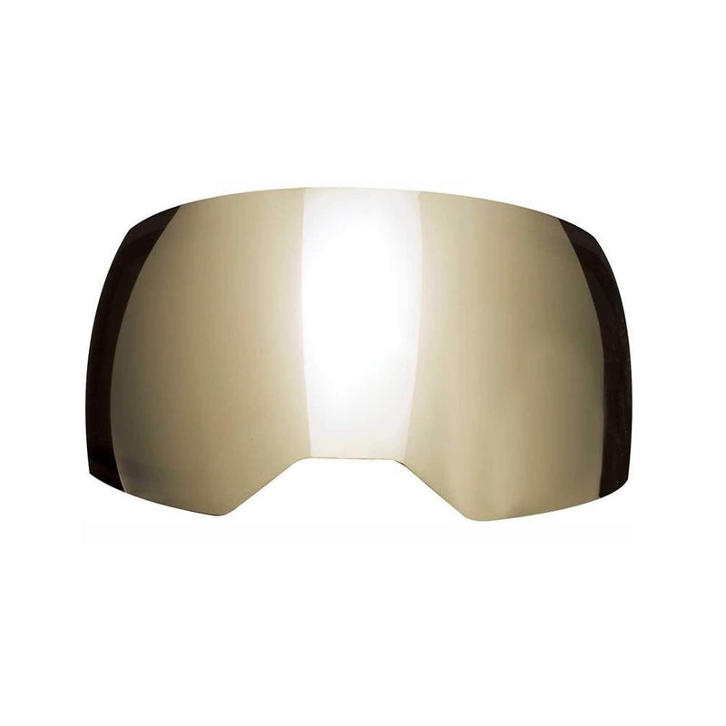 Empire EVS thermal paintball mask replacement lens in black chrome mirror with distortion-free spherical shape and anti-fog dual-pane design