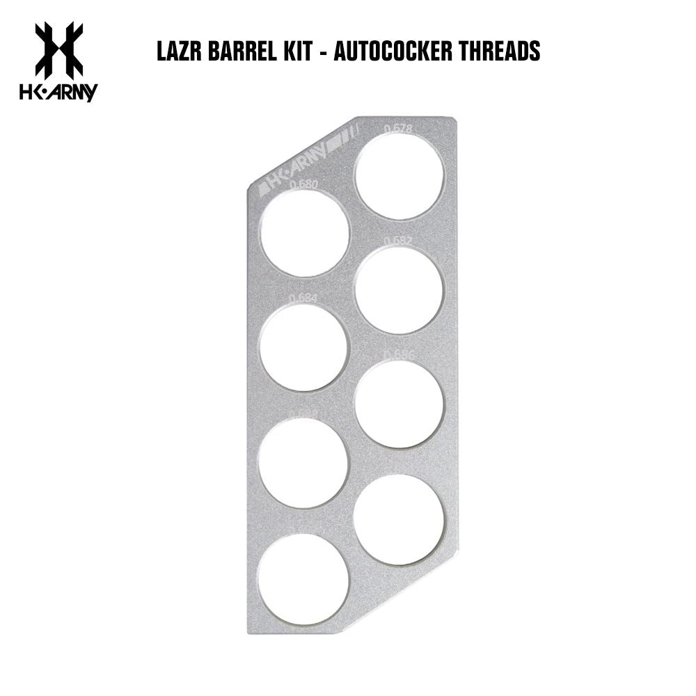HK Army LAZR Paintball Barrel Kit - Autococker - Dust Silver / Black Inserts HK Army