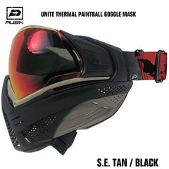Push Paintball Unite Thermal Paintball Goggle Mask - Special Edition Tan / Black Push Paintball