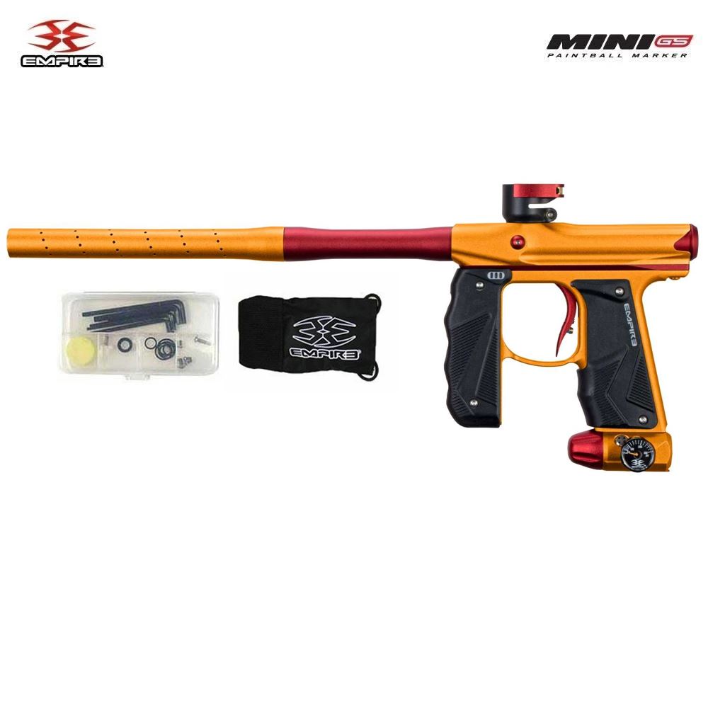 Empire Mini GS Automatic Paintball Gun - Dust Orange / Dust Red 2-pc B