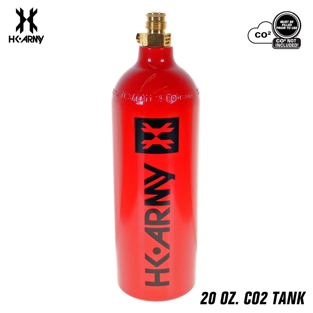 HK Army 20oz Aluminum CO2 Paintball Tank - Red HK Army