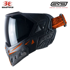 Empire EVS Thermal Paintball Mask - Black / Orange - Ninja & Clear Thermal Lenses Empire