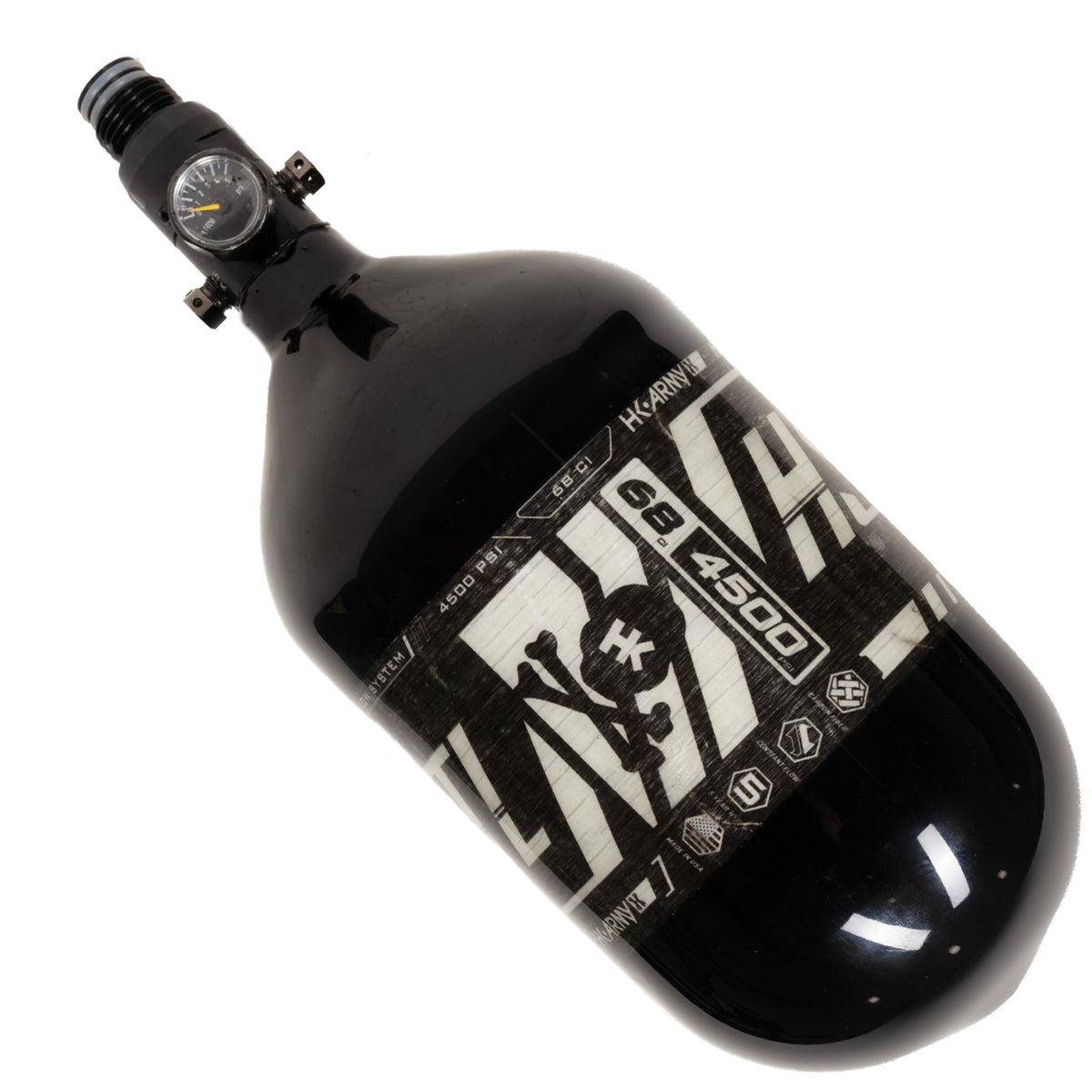 HK Army HSTL 68/4500 Carbon Fiber HPA Compressed Air Paintball Tank System - Standard Reg - Black HK Army