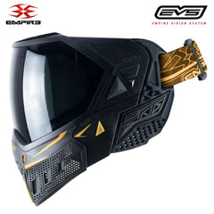 Empire EVS Thermal Paintball Mask - Black / Gold - Ninja & Clear Thermal Lenses Empire