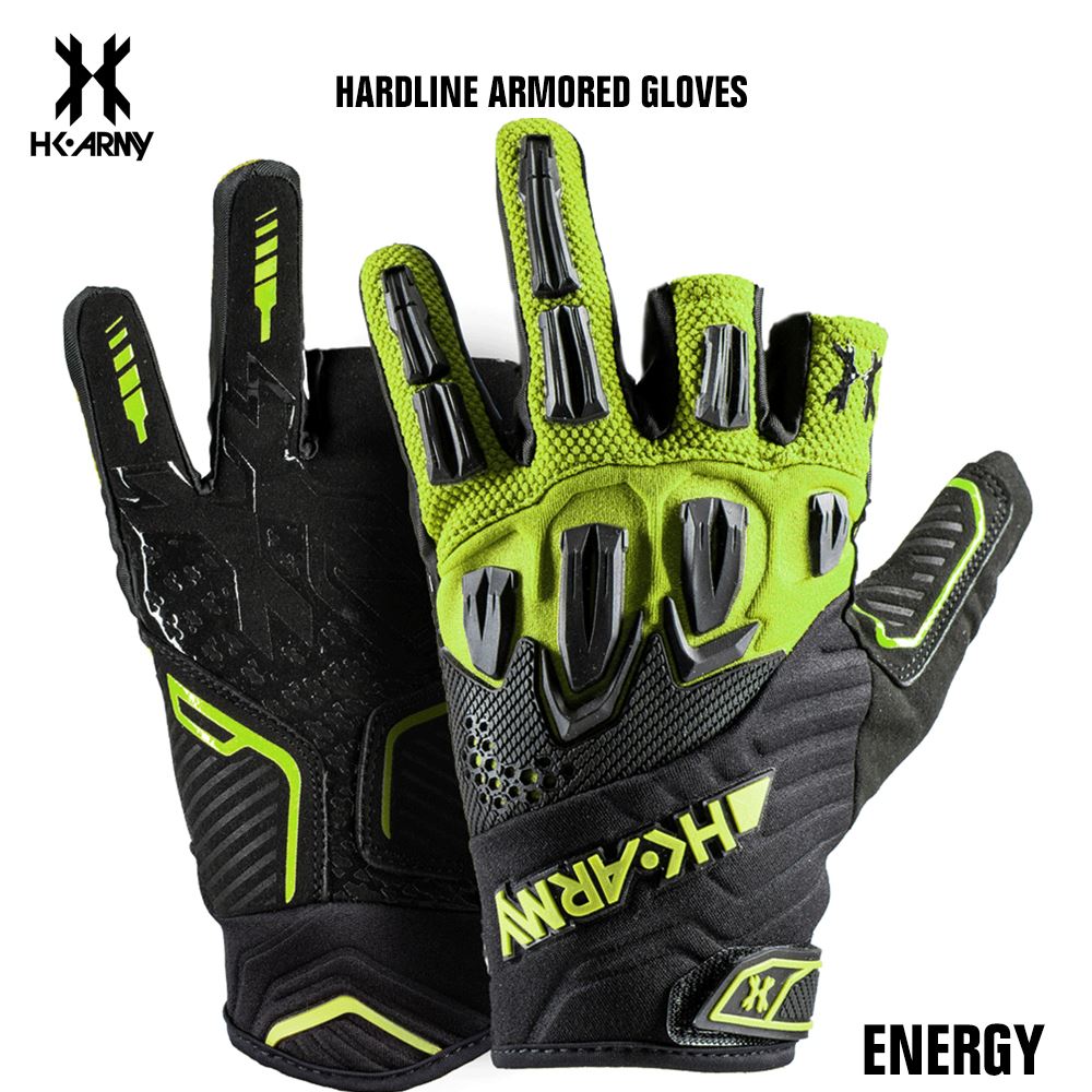 HK Army Hardline Armored Paintball Gloves - Energy HK Army