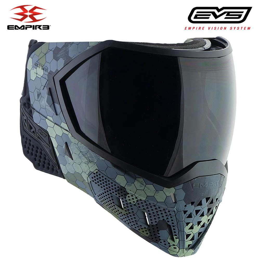 Empire EVS Thermal Paintball Mask - Hex Camo / Black - Ninja & Clear Thermal Lenses Empire