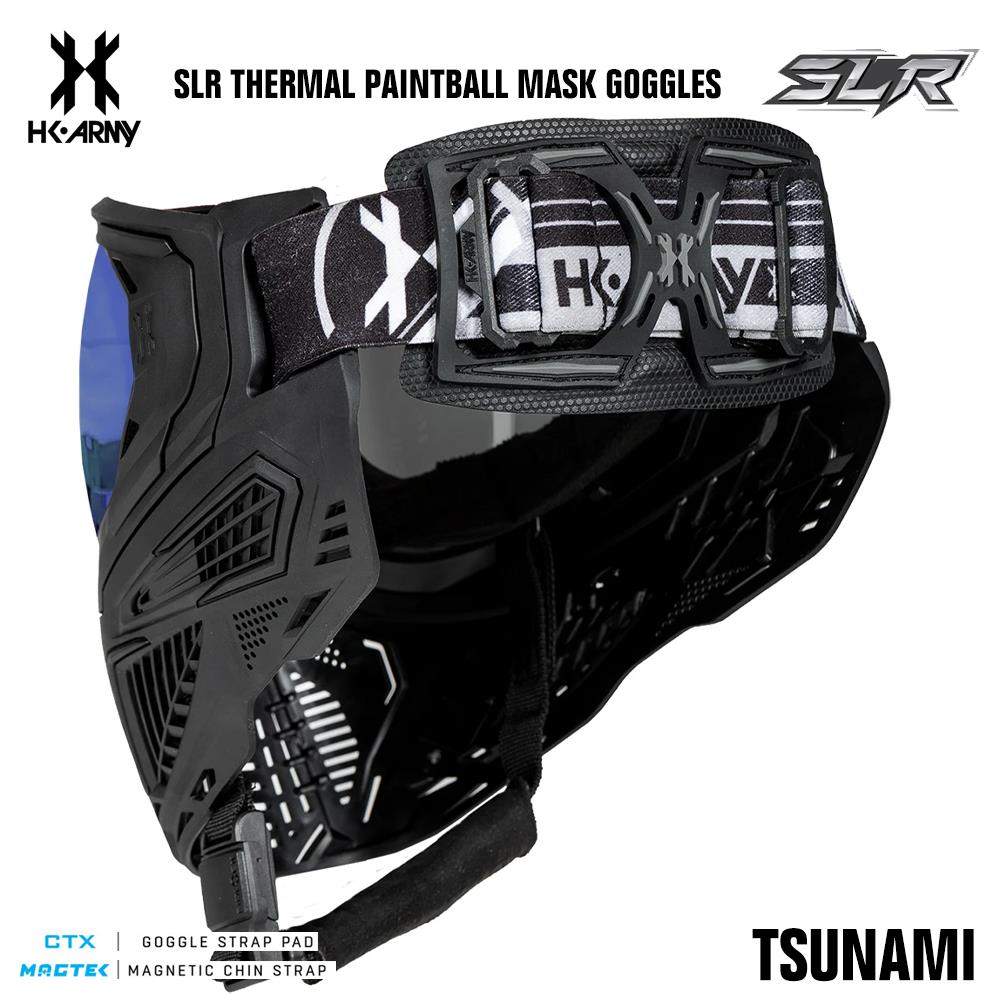 HK Army SLR Thermal Paintball Mask Goggles - Tsunami (Black/Black/Black) - Arctic Thermal Lens HK Army