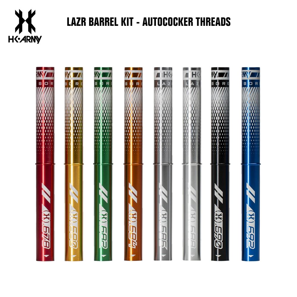 HK Army LAZR Paintball Barrel Kit - Autococker - Dust Gold / Colored Inserts HK Army