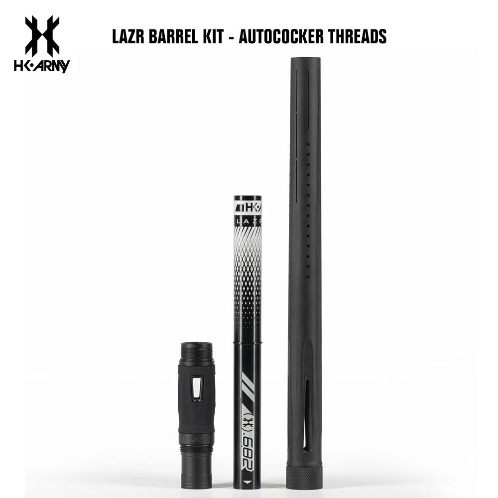 HK Army LAZR Paintball Barrel Kit - Autococker - Dust Black / Black Inserts HK Army