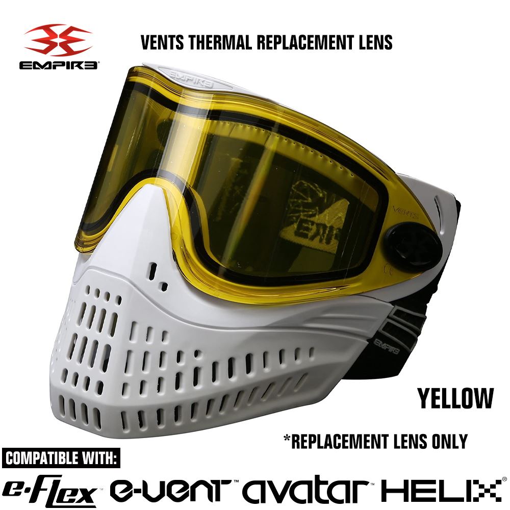 Empire Vents Paintball Mask Goggles Thermal Replacement Lens - Yellow Empire