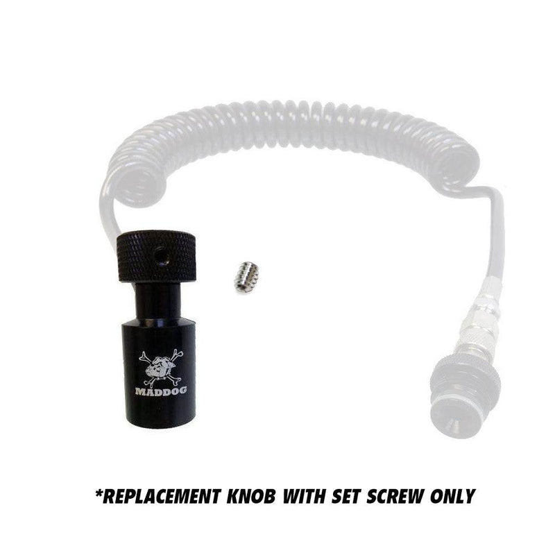 Maddog Paintball Remote quick disconnect knob with set screw for replacement on remote coils and dual valve fill stations