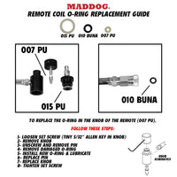 Maddog Remote Coil O-Ring Kit std config, accessory, reliable gear setup, for gear bags, front angle