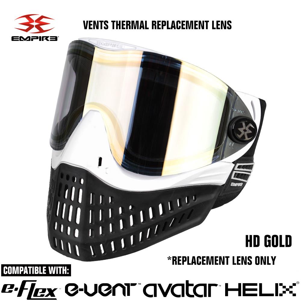 Empire Vents Paintball Mask Goggles Thermal Replacement Lens - HD Gold Empire