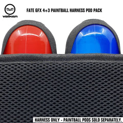Valken Fate GFX 4+3 Paintball Harness Pod Pack - Digi Tiger Blue Camo Valken