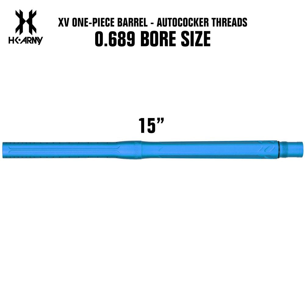 HK Army XV One-Piece Paintball Barrel - Autococker - Dust Blue - 0.689 Bore Size HK Army