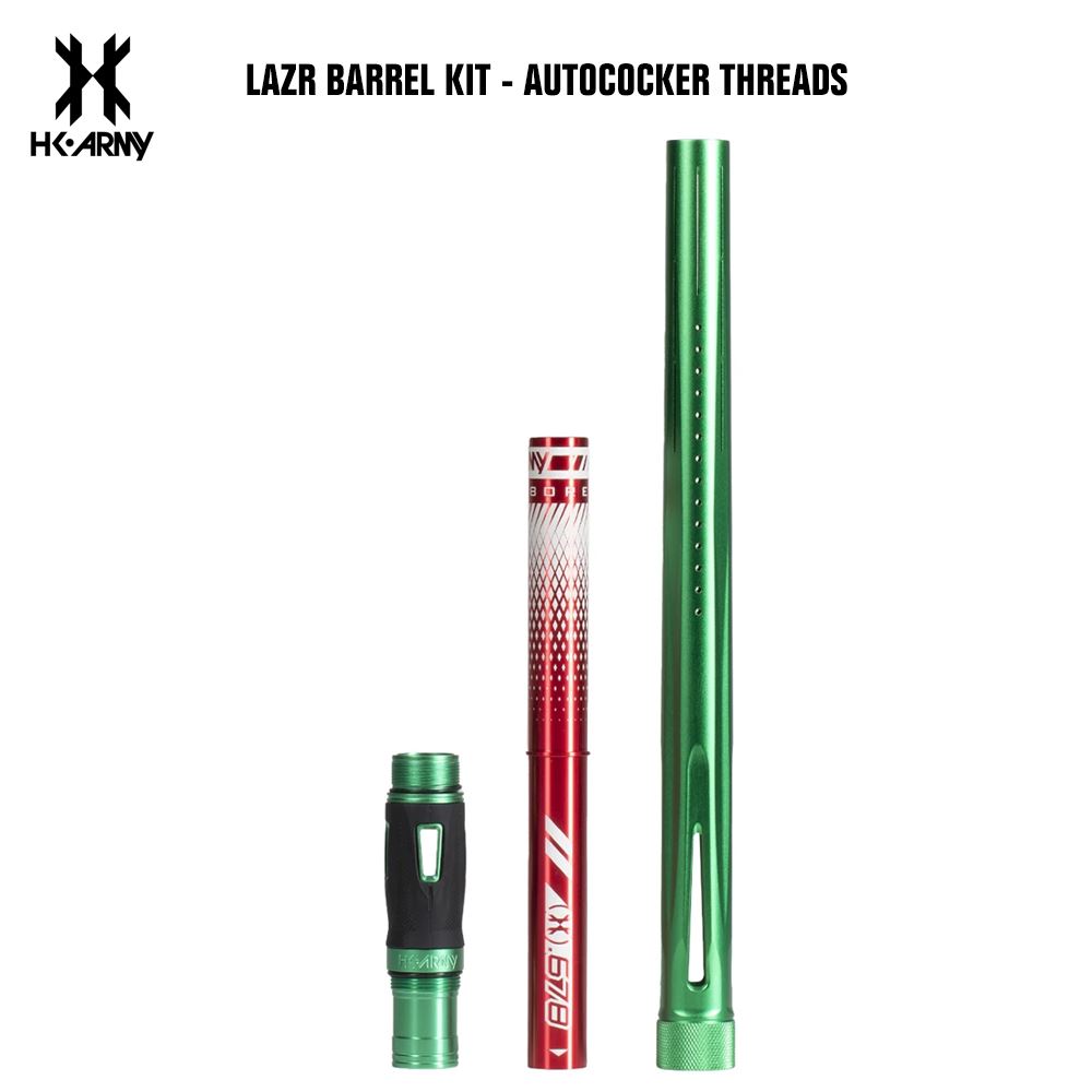 HK Army LAZR Paintball Barrel Kit - Autococker - Dust Green / Colored Inserts HK Army