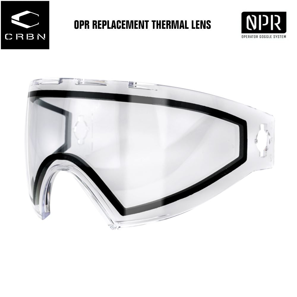 Carbon OPR Paintball Mask Replacement Thermal Lens - Clear Carbon Paintball
