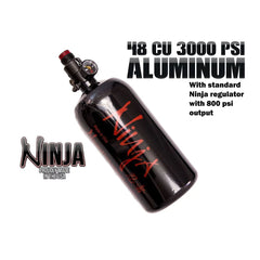 Ninja Paintball 48/3k Aluminum Compressed Air HPA Tank - Black Ninja Paintball