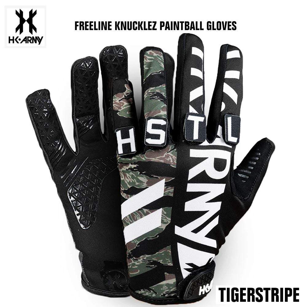 HK Army Freeline Knucklez Paintball Gloves - Tigerstripe