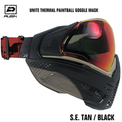 Push Paintball Unite Thermal Paintball Goggle Mask - Special Edition Tan / Black Push Paintball