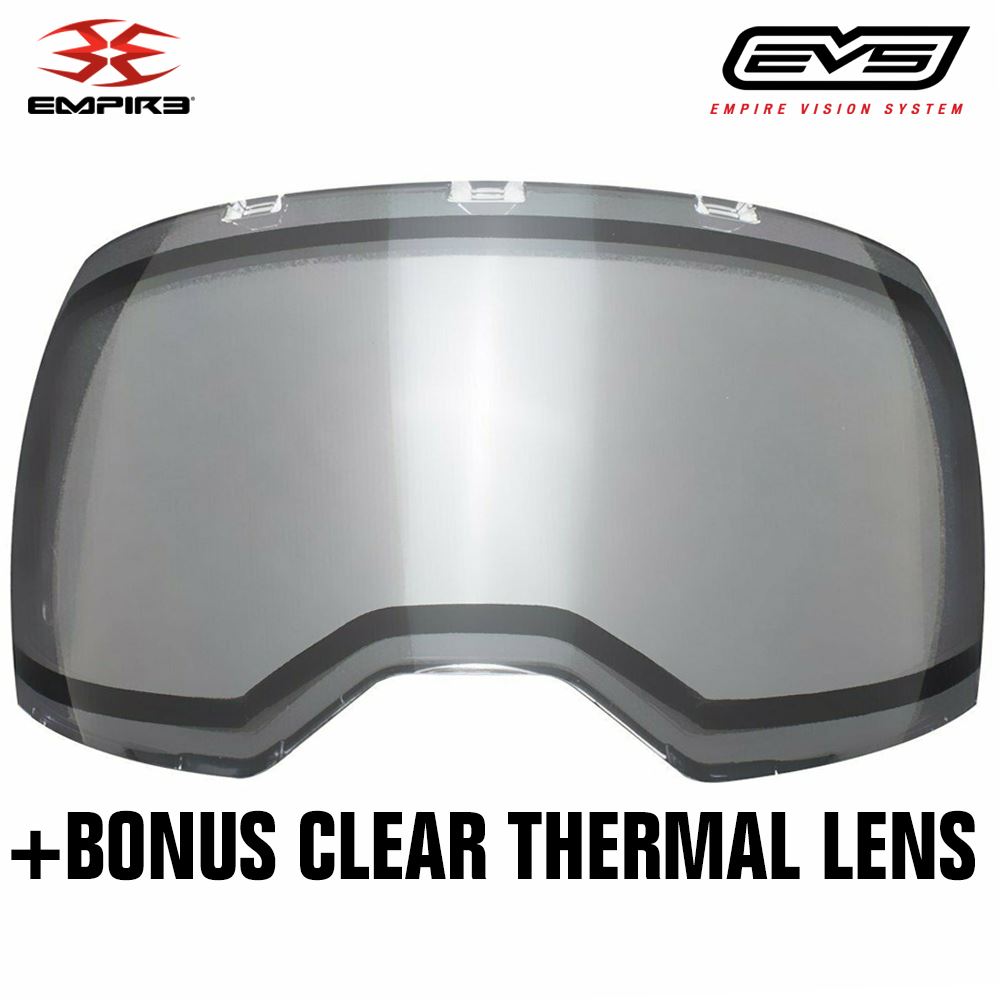 Empire EVS Thermal Paintball Mask - Black / Gold - Ninja & Clear Thermal Lenses Empire