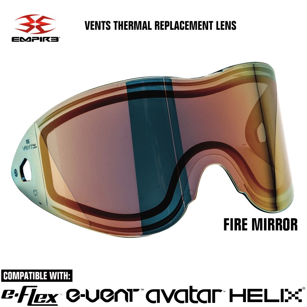 Empire Vents Paintball Mask Goggles Thermal Replacement Lens - Fire Mirror Empire