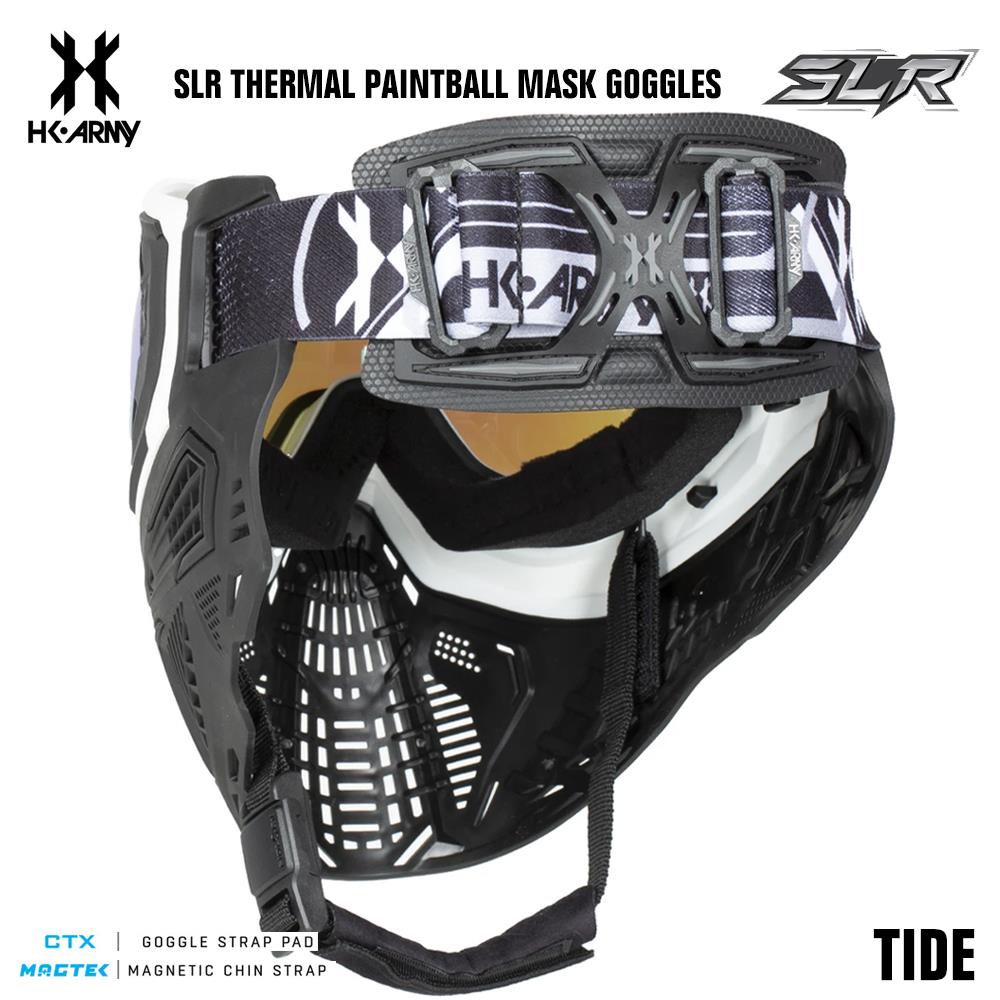 HK Army SLR Thermal Paintball Mask Goggles - Tide (White/Black) - Arctic Thermal Lens HK Army