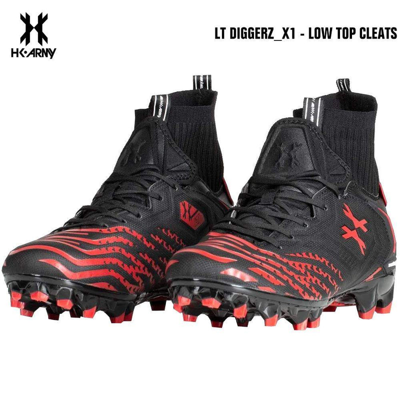 HK Army LT Diggerz_1 Low Top Paintball Cleats - Black/Red HK Army