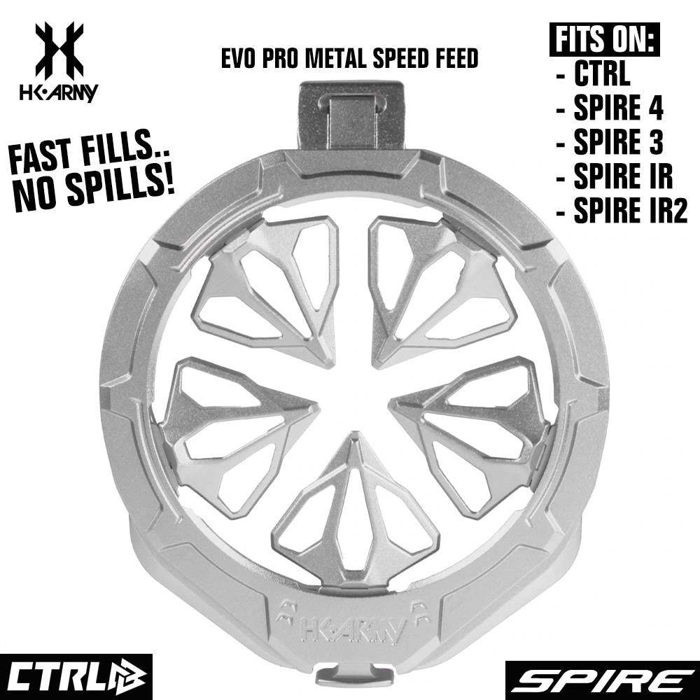 HK Army Evo Pro Metal Speed Feed Paintball Loader Accessory - CTRL, Spire 4, Spire 3, Spire IR, Spire IR2